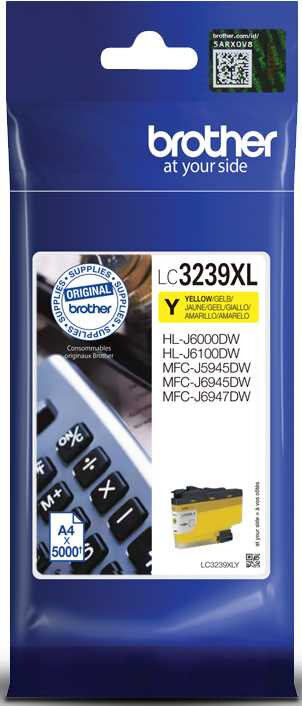 Расходные материалы Brother LC-3239XLY Картридж HLJ6000DW/MFCJ5945DW/MFCJ6945DW желтый (5000стр) (LC3239XLY)