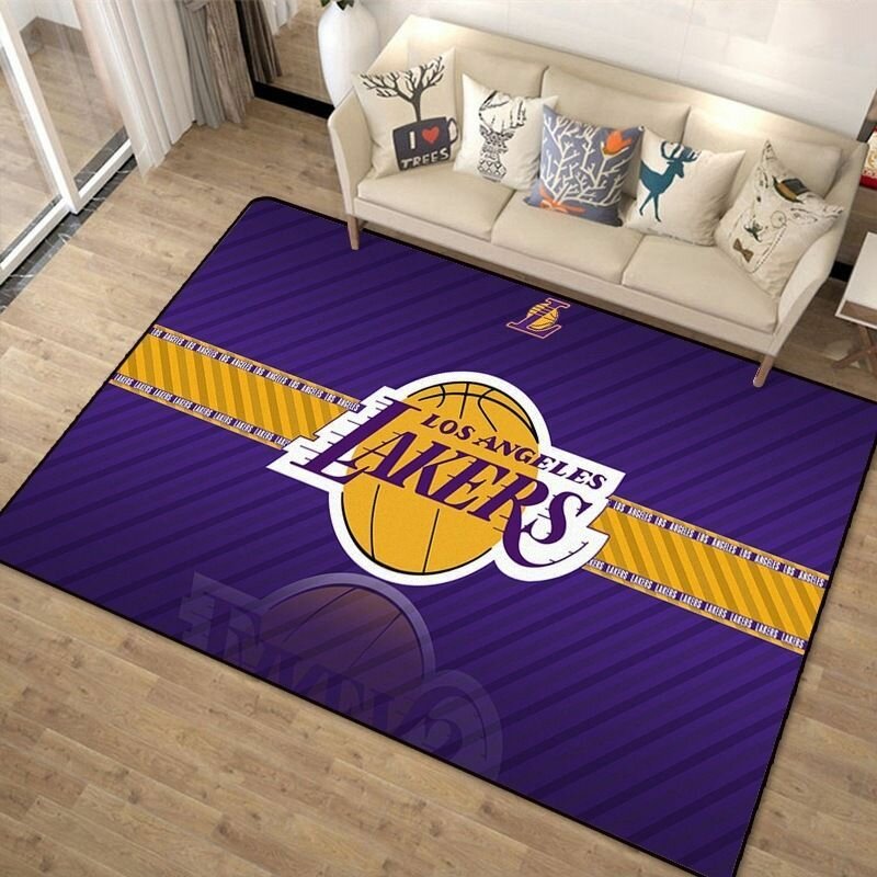 Коврик 50x80 см nba Los Angeles Lakers Ковер безворсовый Лос-Анджелес Лейкерс НБА13 - фотография № 2