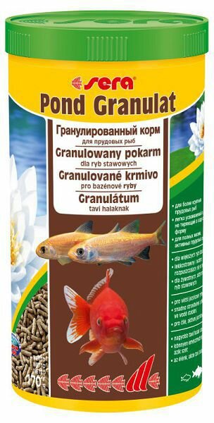 Sera Корм основной Sera Pond BIOGRANULAT для крупных прудовых рыб, гранулы 1 л