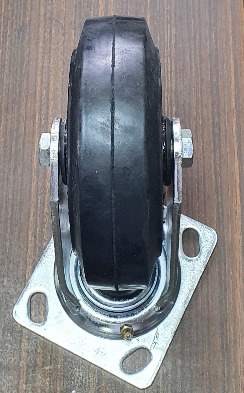 Колесо большегрузное поворотное, диаметр 160мм, грузоподъемность 300кг, эластичная резина - фотография № 2
