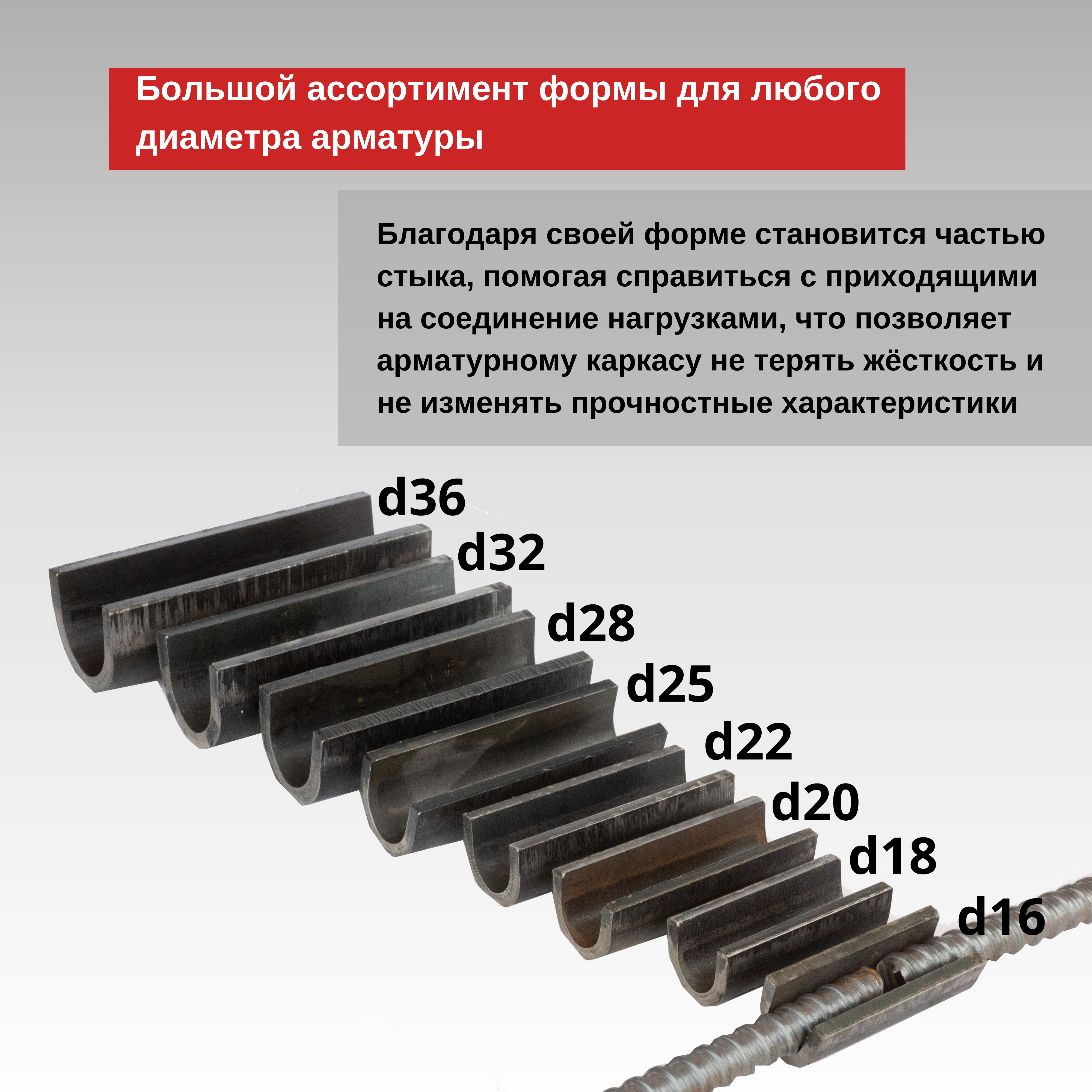 Ванночка для сварки арматуры Промышленник D32 скоба-накладка упаковка 10 шт. - фотография № 6