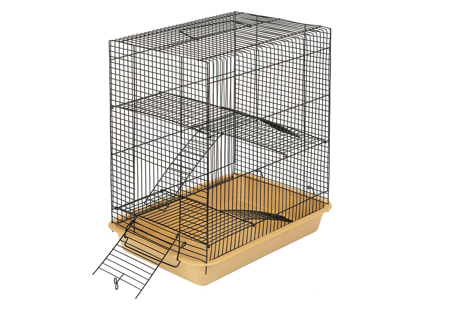 Дарэлл ECO Клетка для грызунов ХОМА-3, не разборная 3 этажа шаг прута 8мм, бежевая