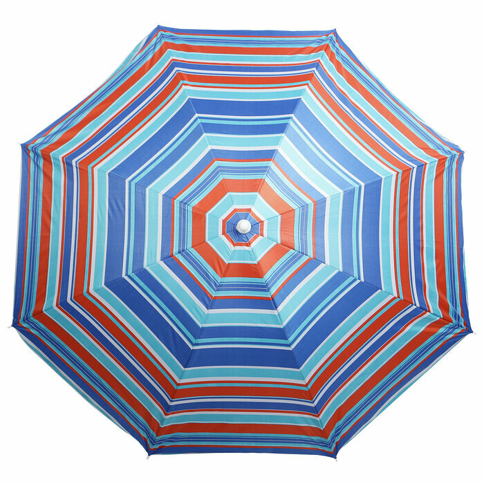 Зонт пляжный «Модерн» с серебряным покрытием, d=180 cм, h=195 см, микс - фотография № 2