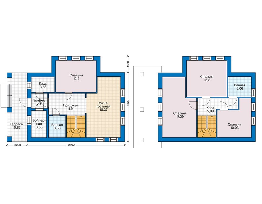 Проект дома Plans-64-13 (109 кв.м, газобетон) - фотография № 3