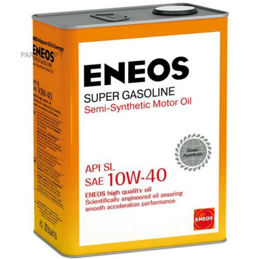 масло eneos 10w40 super gasoline sl 4л п/с