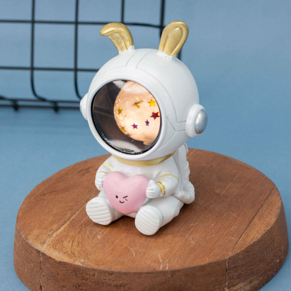 фото Ночник с LED подсветкой Ушки с розовым сердечком