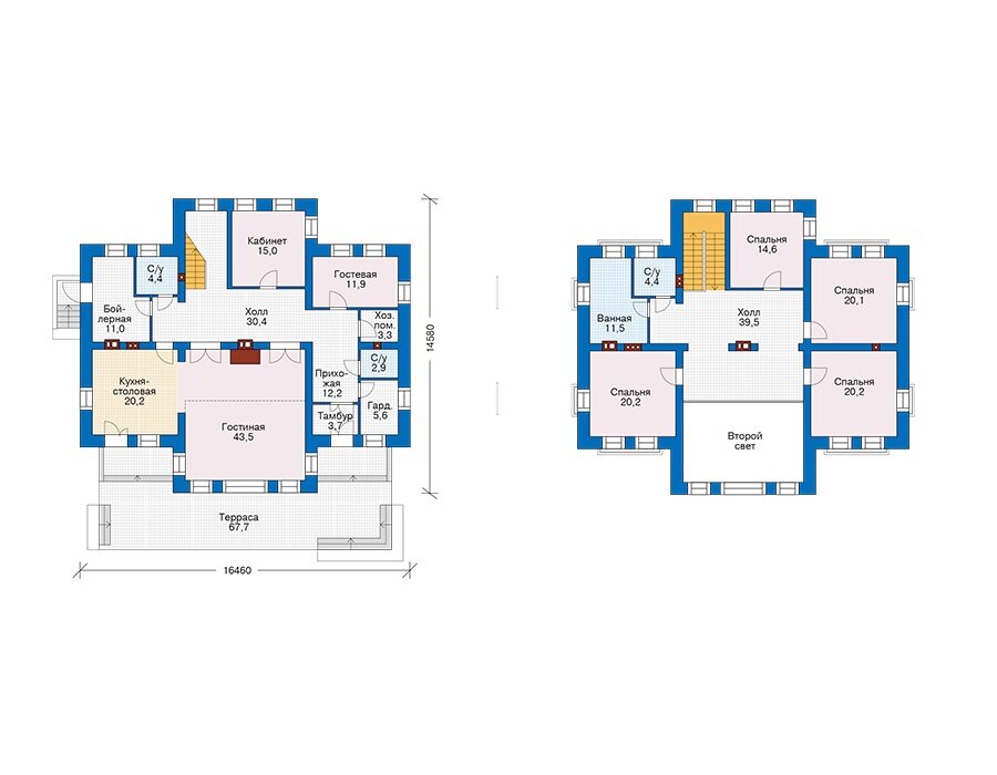 Проект дома Plans-57-45 (294 кв.м, газобетон) - фотография № 2