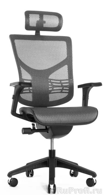 Эргономичное кресло Expert VISTA VSM01 (сетка серая / каркас черн)