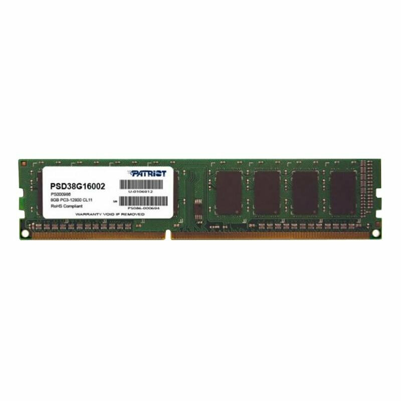 Модуль памяти Patriot DDR3 8GB DIMM (PSD38G16002) 1600Мгц CL11, 1645363