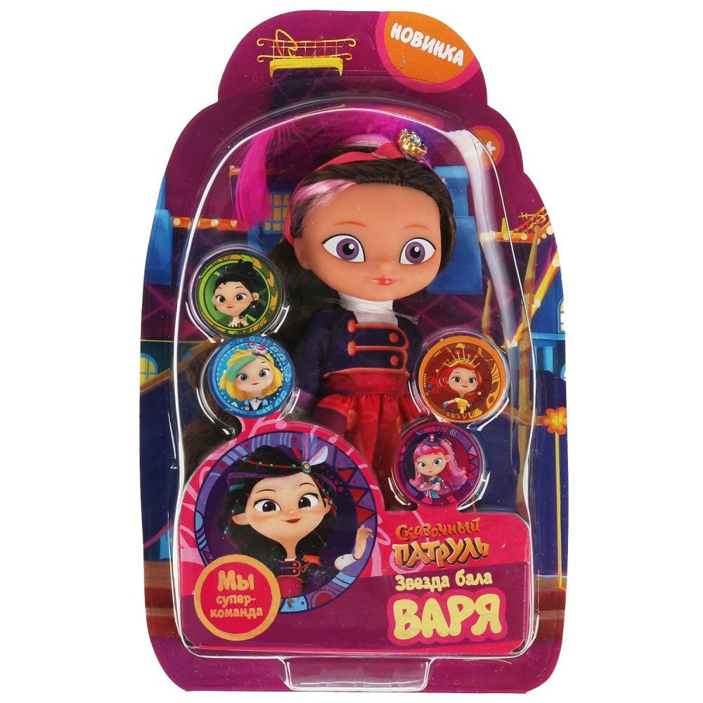 Кукла Сказочный патруль Варя, 15 см. в бальном платье Карапуз SP21-15-V-BD-RU