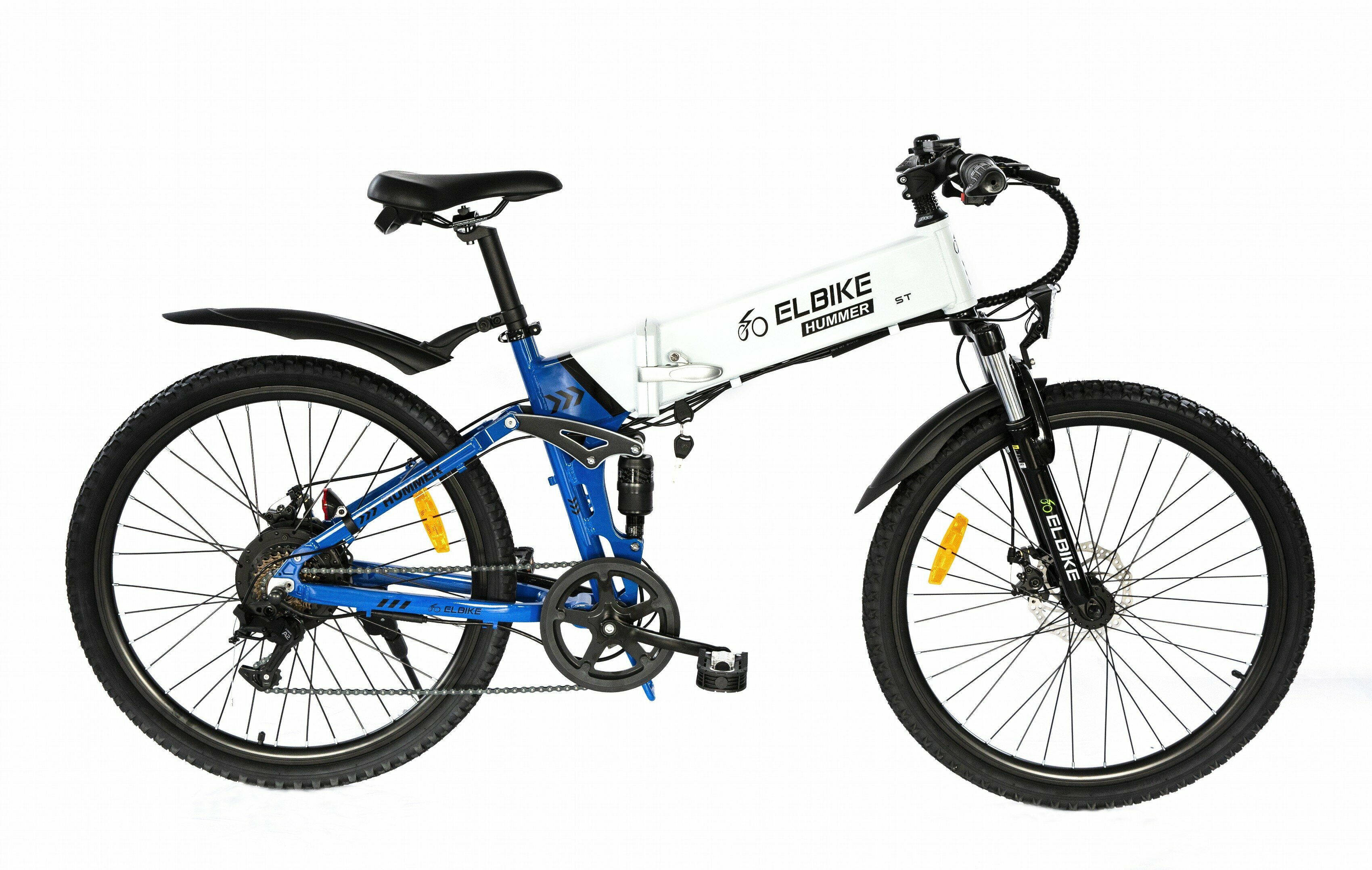 Городские велосипеды Elbike Электровелосипед Elbike Hummer VIP бело-синий
