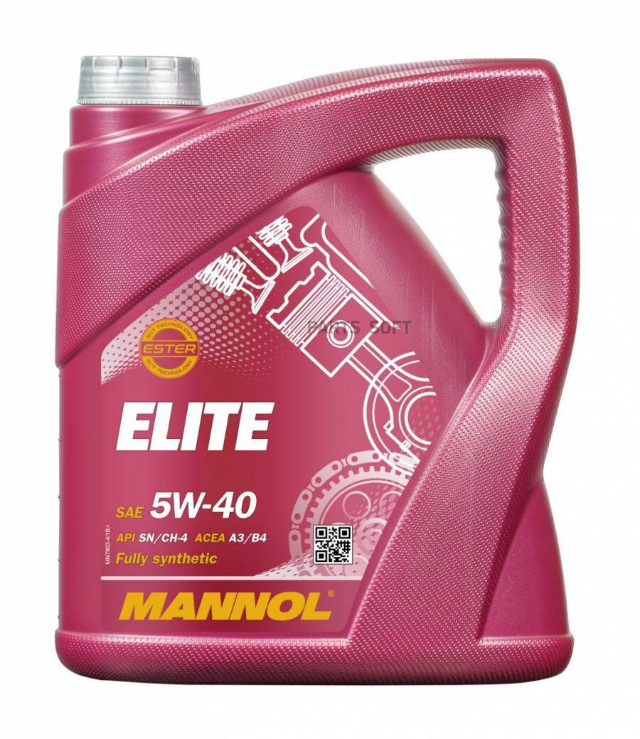 MANNOL MN7903-5 7903-5 MANNOL Синтетическое моторное масло Elite 5w40 SN/CF 5л.