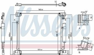 Радиатор кондиционера Mitsubishi L200 / Triton/Pajero Sport III 14> Fiat Fullback 16> NISSENS 941078