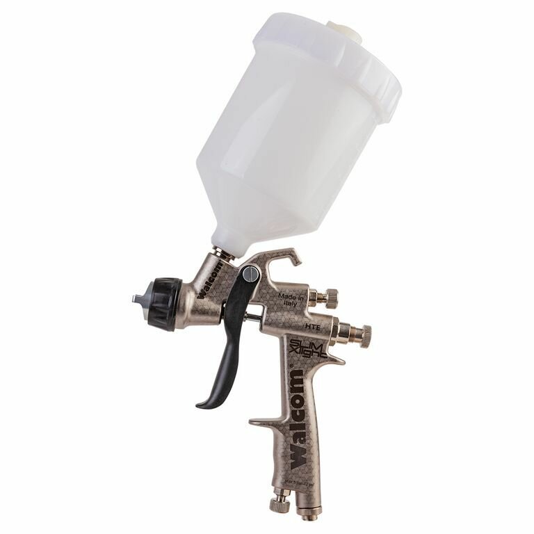 фото Walcom SLIM XLIGHT HTE SR Краскопульт, верхний бачок пластик, без манометра, 1,3мм