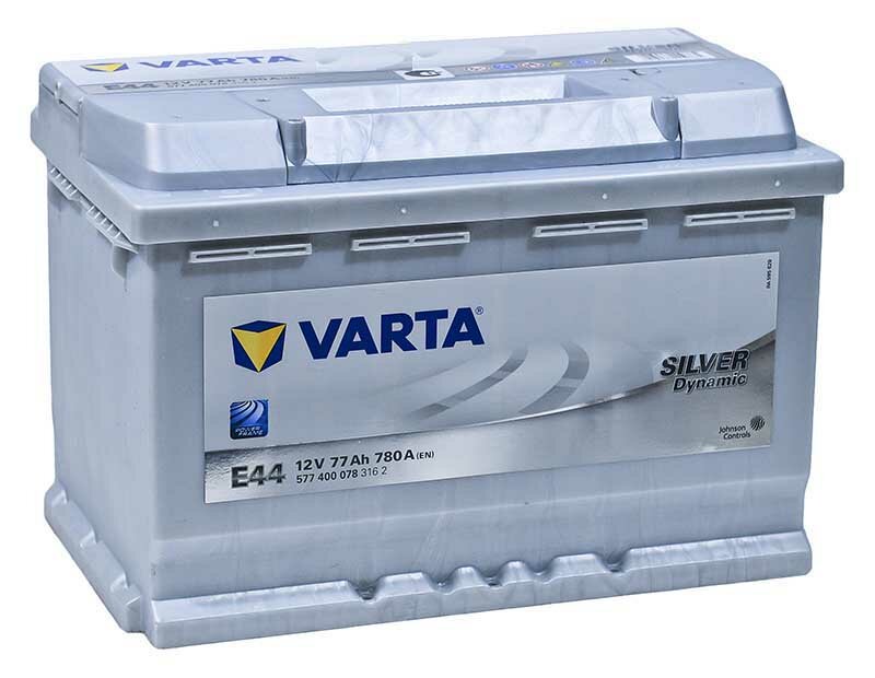 Аккумулятор автомобильный Varta Silver Dynamic E44 77 А/ч 780 А обр. пол. Евро авто (278x175x190) 577400