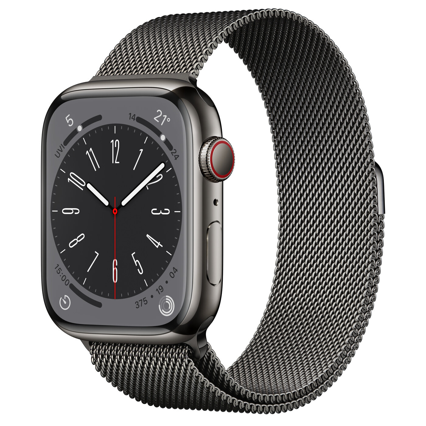Часы Apple Watch Series 8 GPS + Cellular 45mm (Graphite Stainless Steel Case with Graphite Milanese Loop)