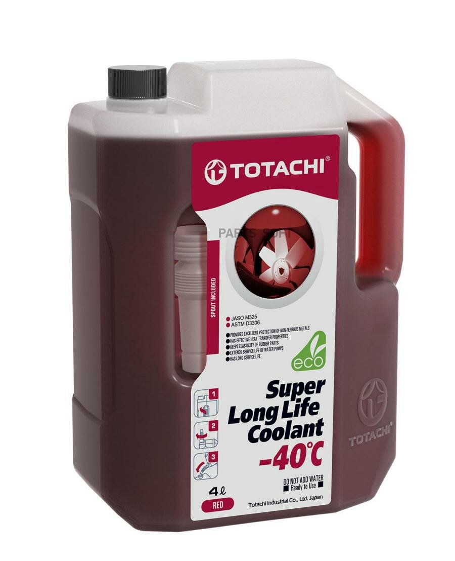 TOTACHI 41804 TOTACHI Super Long Life Coolant Red -40C (4L)_антифриз! готовый красный\