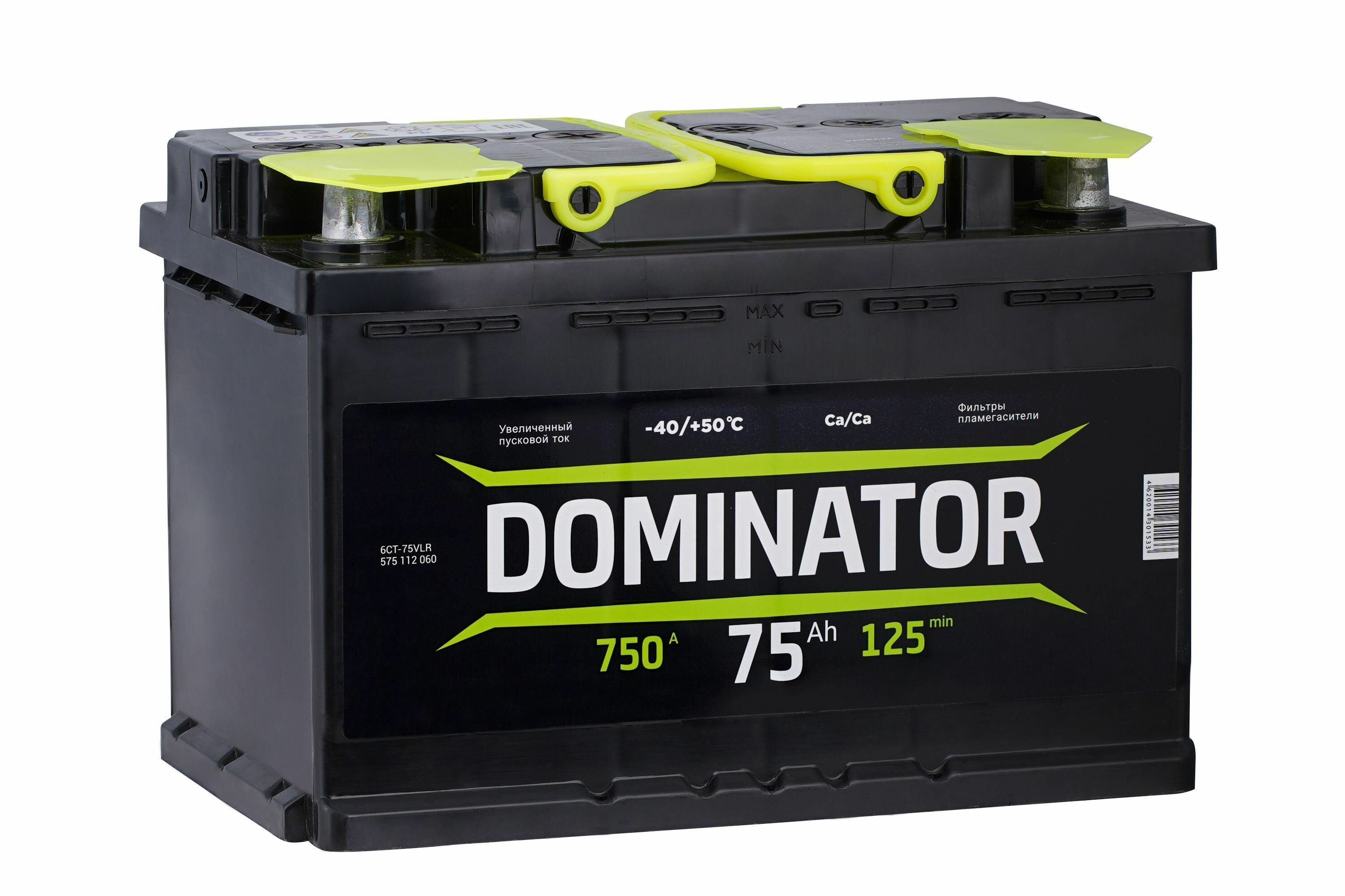 Автомобильный аккумулятор Dominator 75 Ач (0) 6СТ-75VLR 750 A