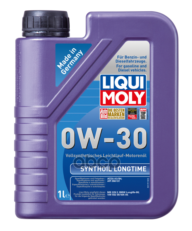 Моторное масло LIQUI MOLY Synthoil Longtime 0W-30 1л