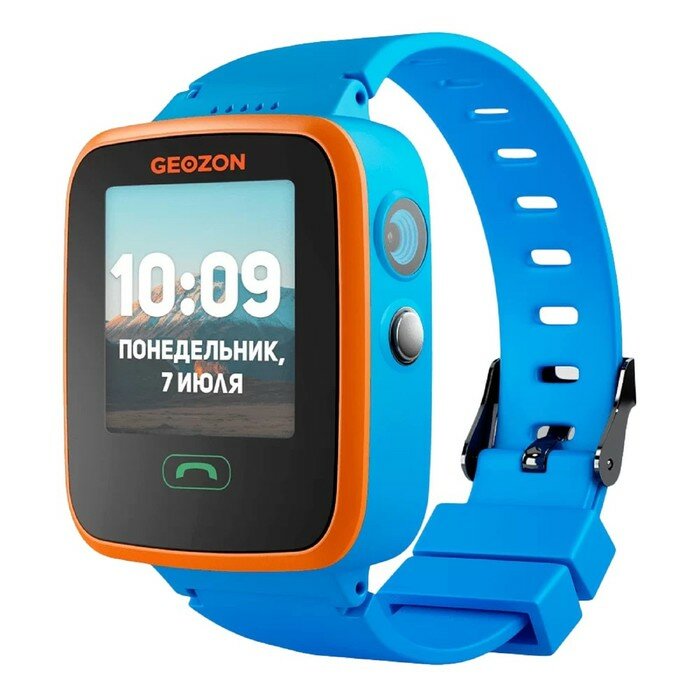 Детские часы Geozon Детские смарт-часы Geozon Aqua G-W04BLU, 1.44", IPS, SIM, камера, GPS, 600 мАч, синие