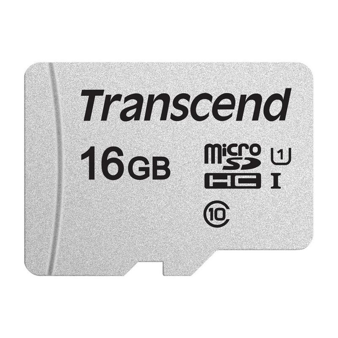 Transcend Карта памяти Transcend 300S microSDHC 16Gb UHS-I Cl10 + адаптер TS16GUSD300S-A