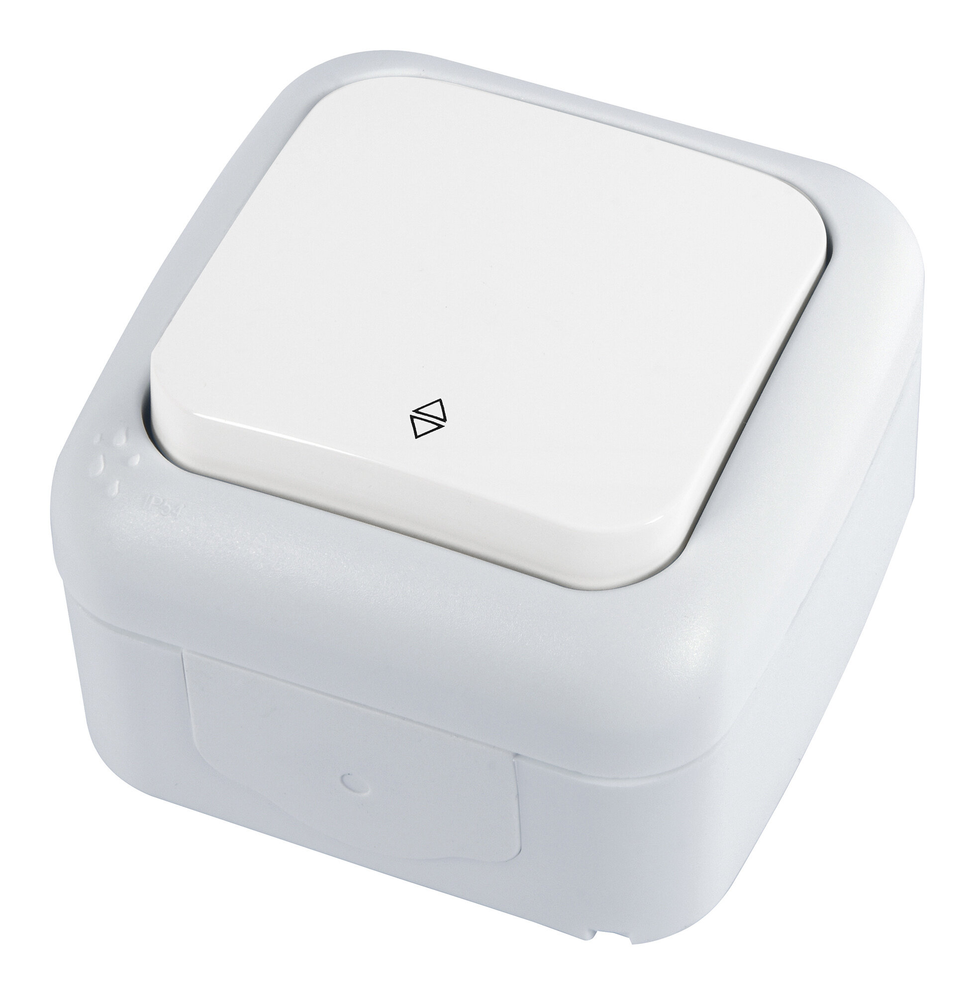 Переключатель Panasonic Palmiye откр. 1кл. IP54 белый глянцевый упак.1шт 90555404-RU