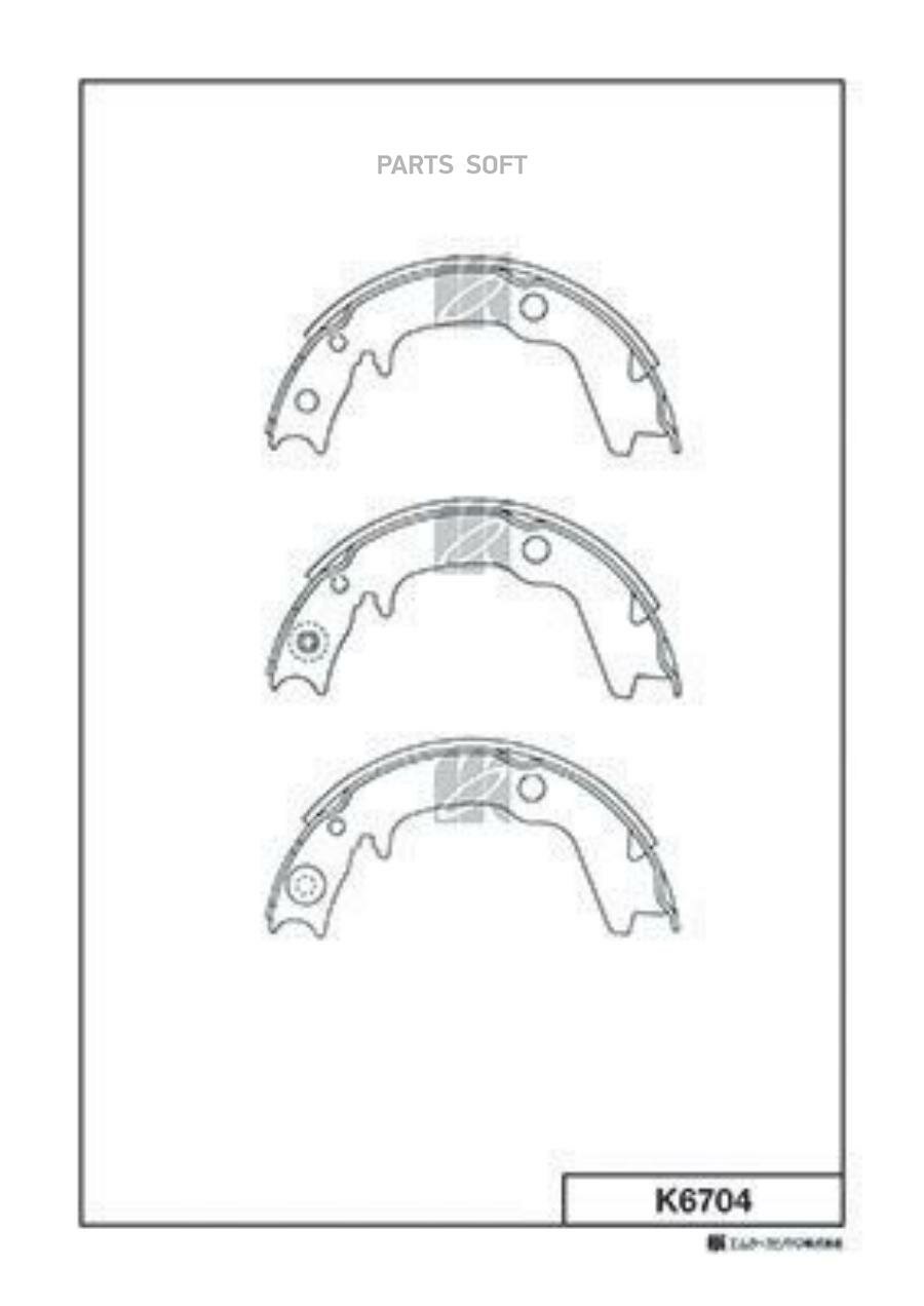 Колодки тормозные барабанные KASHIYAMA / арт. K6704 - (1 шт)