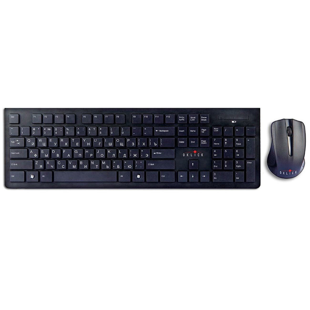 Комплект клавиатура+мышь Oklick 250M Black