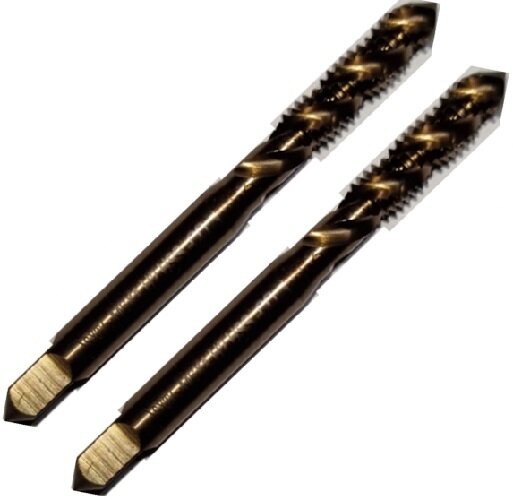 фото Метчик М 4х0,7 / Набор 2 шт Чистовые №2 / HSS Co Кобальт Винтовая канавка ANGO.UFA по Нержавейке