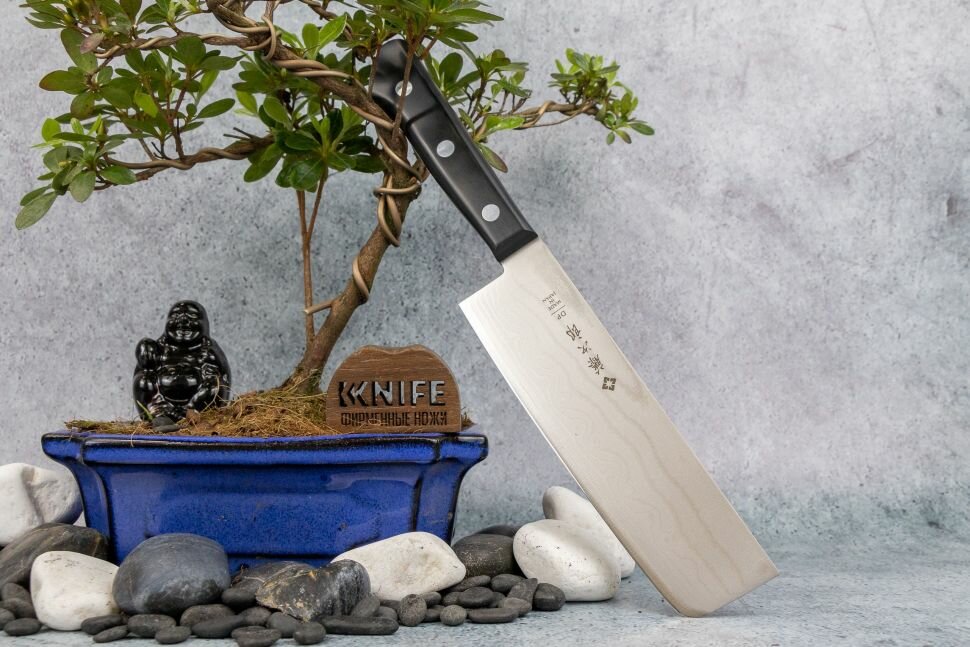 Нож кухонный Накири "Western Knife Series" Takefu VG-10 Stabilized Wood F-330 от Tojiro