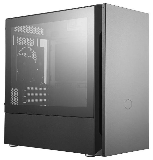 Cooler Master Корпус Minitower Cooler Master Silencio S400 MCS-S400-KG5N-S00, mATX, черный (без БП)