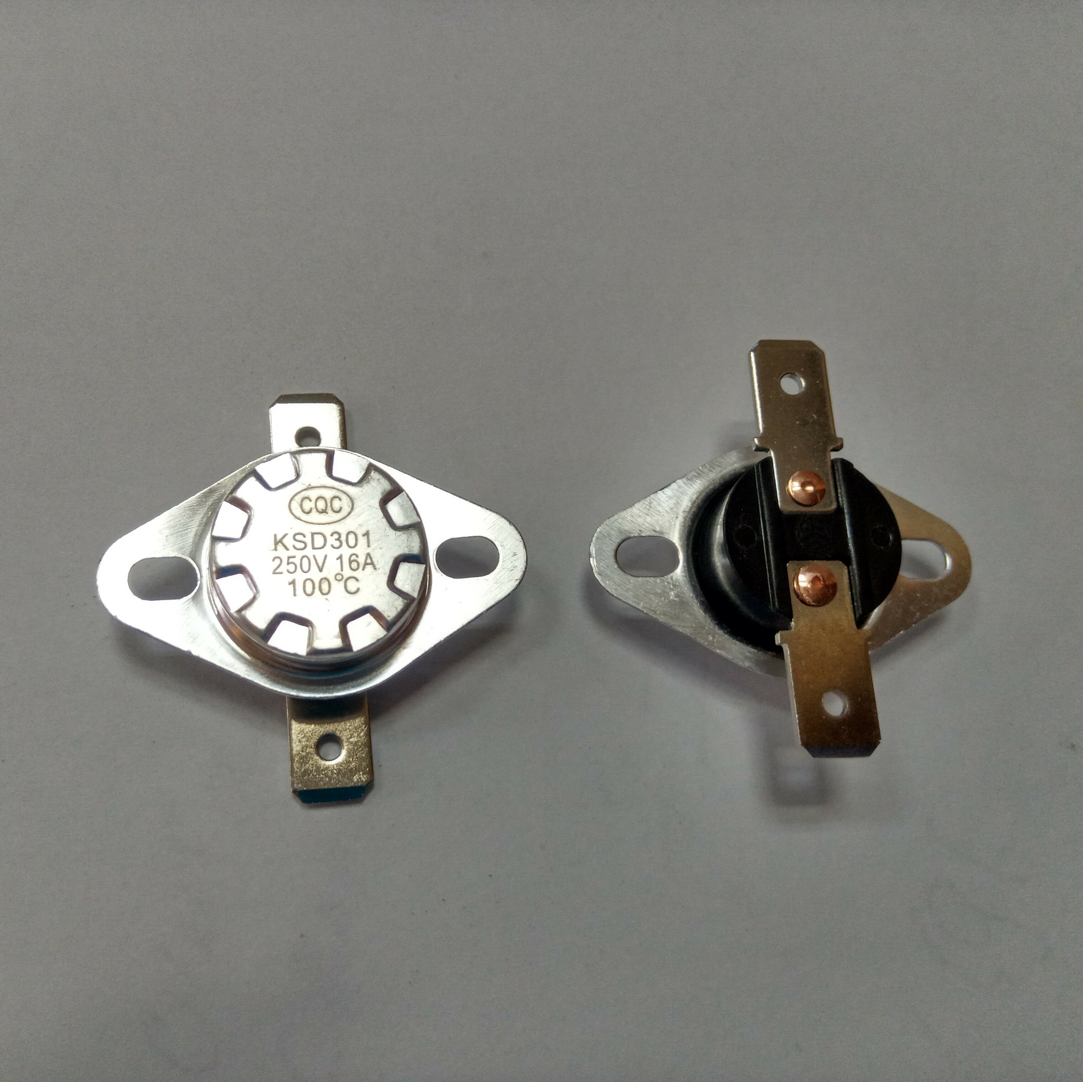 фото 2 штуки Термореле KSD301 100C 16A 250V /FBHL/ пластик н/замкн. термостат
