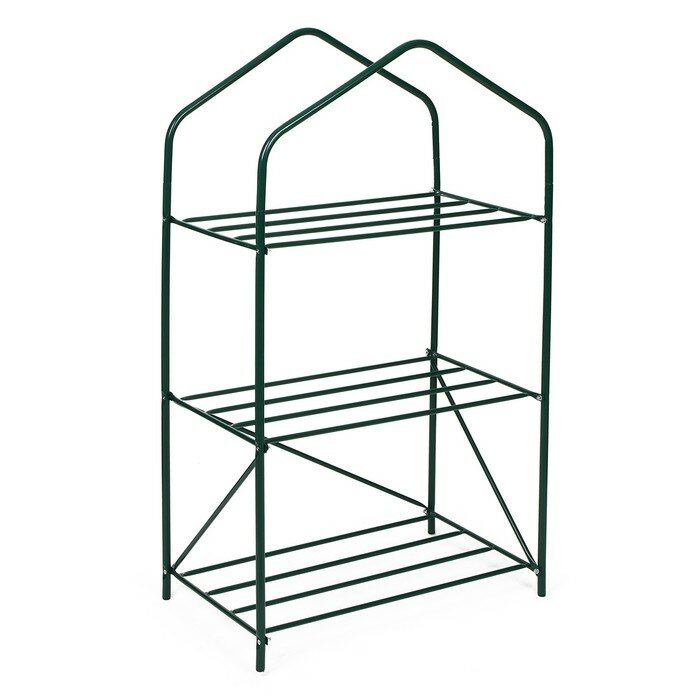 Стеллаж для рассады 3 полки 110 х 65х 40 см, мет. труба d-16мм, пакет