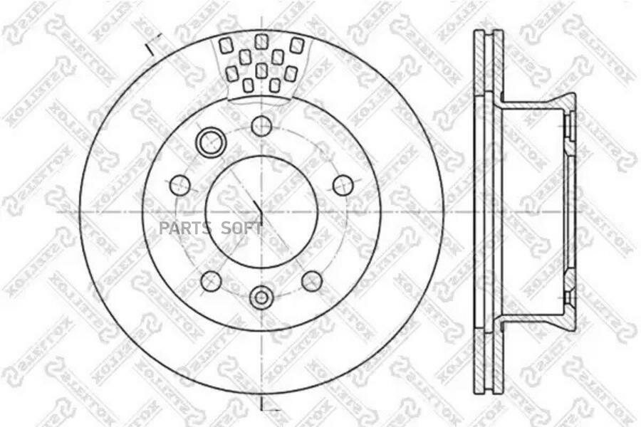 6020-3334V-SX_диск торм. пер. ! \ VW LT MB Sprinter 2.3-2.8TDi 96> STELLOX / арт. 60203334VSX - (1 шт)