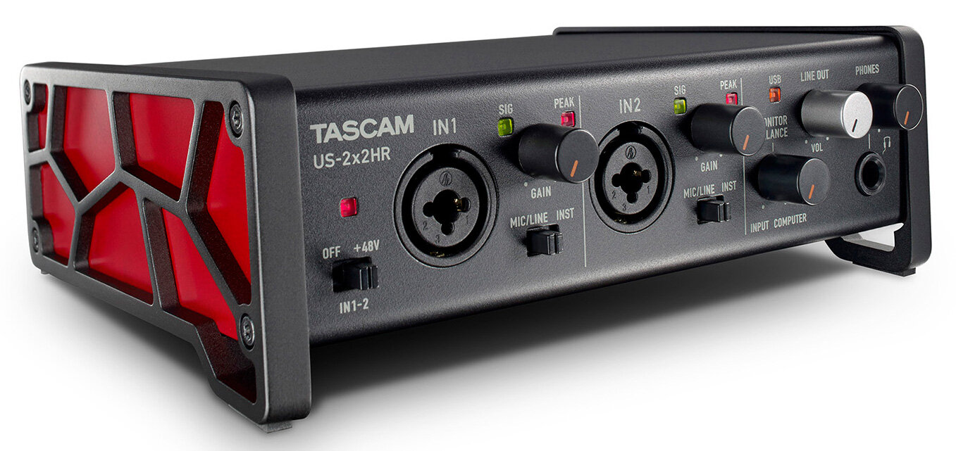 Tascam US-2x2HR USB /MIDI  (2 , 2 ) Ultra-HDDA mic-preamp 24bit/192kHz