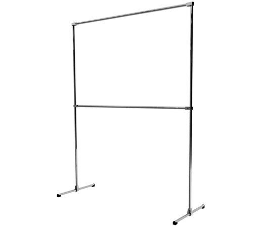 фото Двухуровневая стойка для вешалок / 130 см/хромированная труба / joker