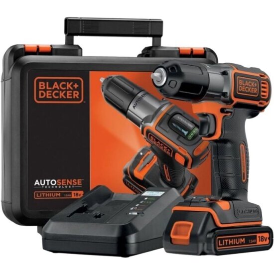 Дрель-шуруповерт аккумуляторная BLACK+DECKER ASD18KB