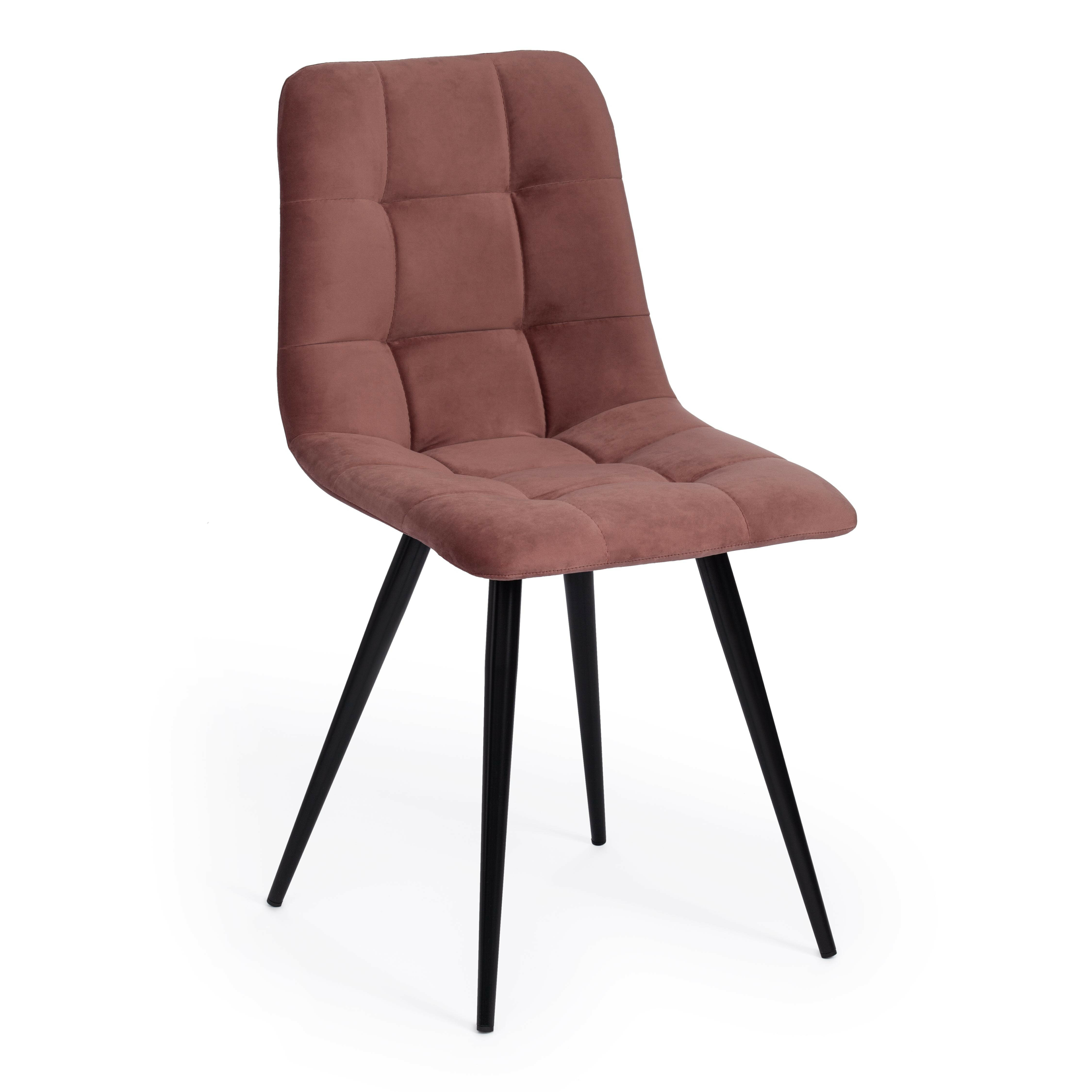 Стул TetChair CHILLY (mod. 7095-1) / 1 шт. в упаковке ткань/металл, коралловый barkhat 15 /черный