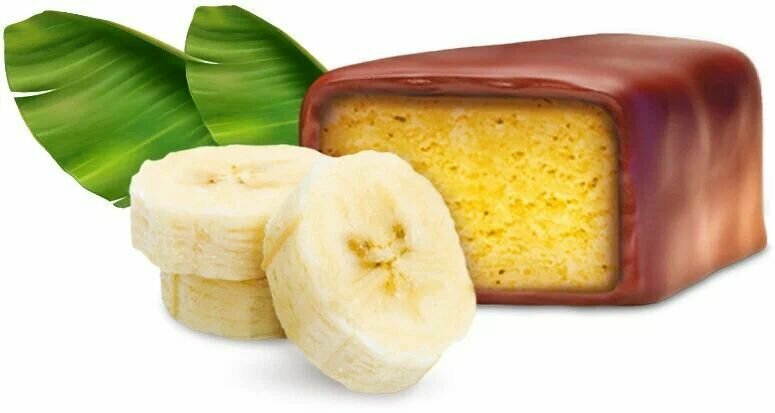 Конфета-батончик, "Мок-Мок Шокомонстрики", в шоколадной глазури, со вкусом "банановое суфле", 30г 12 шт - фотография № 4