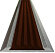 Алюминиевая противоскользящая накладка на ступени с коричневой резиновой вставкой, длина 2 п/м, ширина 45 мм