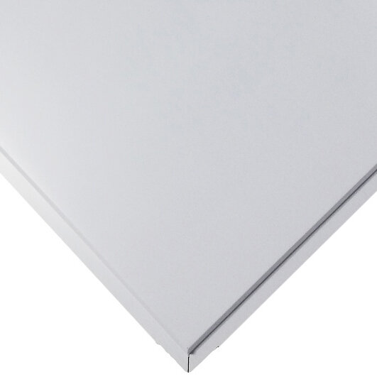 Цесал кассетный потолок алюминиевый 600х600мм (40шт=14,4 кв.м.) кромка Тегуляр 45 / CESAL плита потолочная 600х600мм алюминиевая белая матовая (упак.