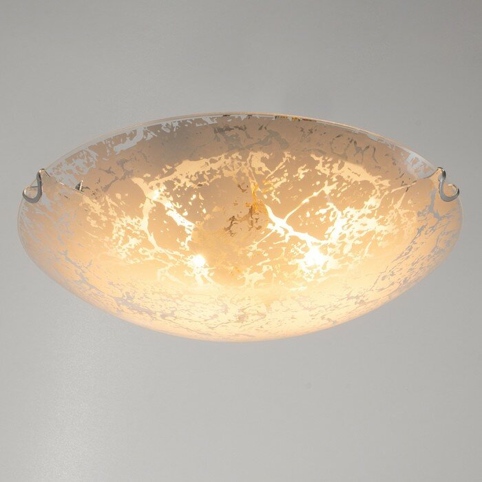 Светильник настенно-потолочный "Мрамор" 2 лампы E27 40Вт д.300 h.5,5 см. - фотография № 2