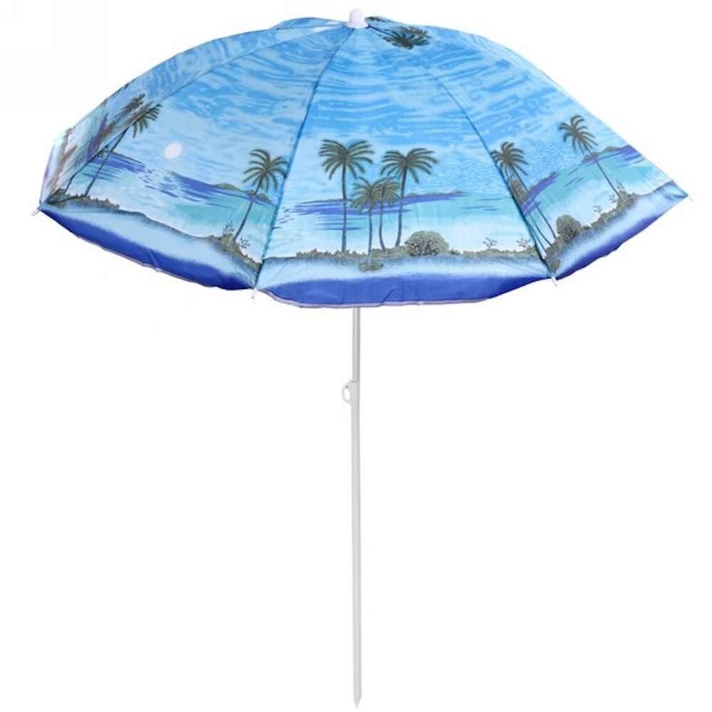 Зонт пляжный d160см h170см Сказочный остров - фотография № 1