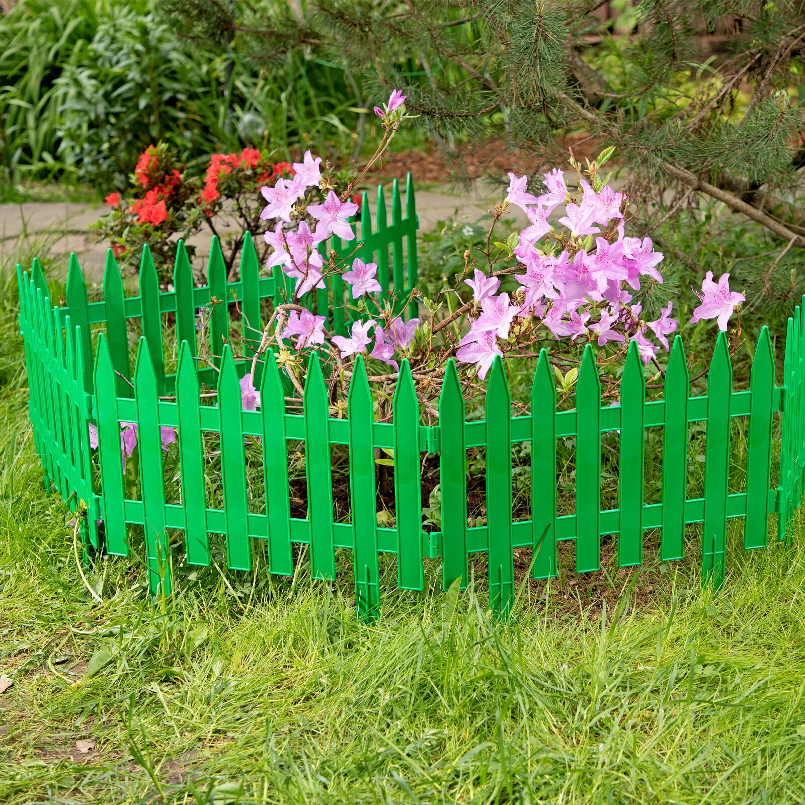 Забор декоративный "Рейка", 28 х 300 см, зеленый, Россия, Palisad - фотография № 6