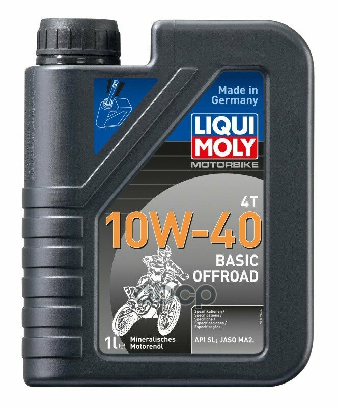 Синтетическое моторное масло LIQUI MOLY Motorbike 4T Basic Offroad 10W-40