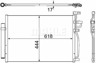 Радиатор кондиционера Opel Antara A 06>15 MAHLE AC489000S