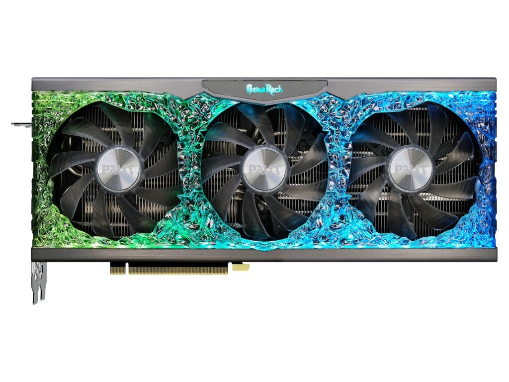 Видеокарта Palit GeForce RTX 3070 Ti GameRock 1575MHz PCI-E 4.0 8192Mb 19000Mhz 256-bit 3xDP HDMI NED307T019P2-1047G