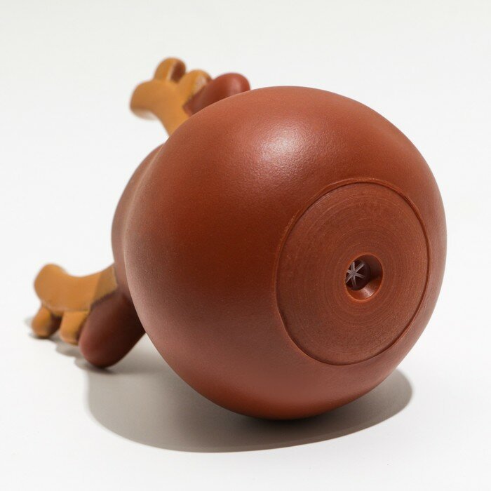 Пижон Игрушка пищащая для собак "Олень", виниловая, 10,5 х 7 см - фотография № 4