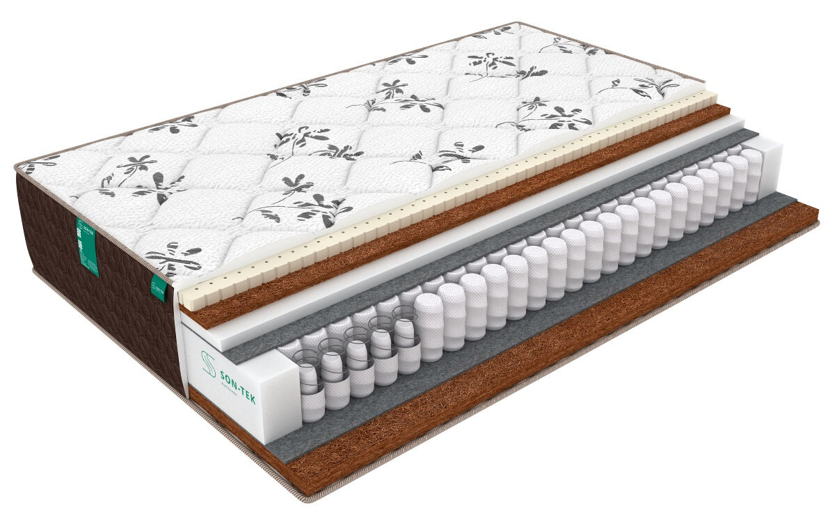 Пружинный матрас Duplex Assorti Cocos, 70х200 (Sleeptek)