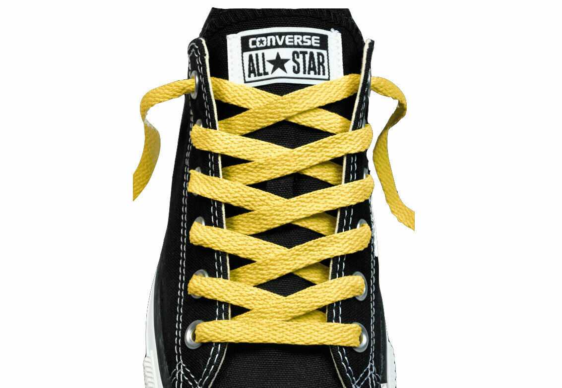 Шнурки converse (конверс) Low-Top Replacement желтые 114 см (на 12-14 отверстий)